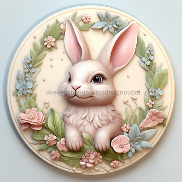 Easter Sign, 3D Bunny Look, DCO-12838, Sign For Wreath, 10